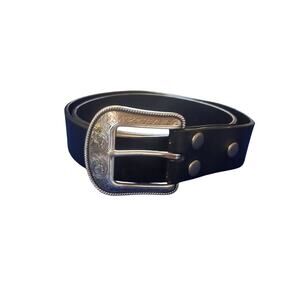 3D Mens size 36" Western Black Leather Belt 1½ Wide Casual Career Office Church